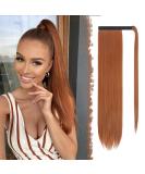 Fine long smooth ponytail hair part synthetic hair extension braid hair extension for women girls copper red 70 cm 70 cm (1 Pack) copper red - Buy Online on GoSupps.com