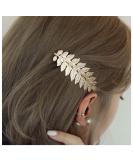Iaceble Vintage Gold Leaf Hair Clip - Bohemian Greek Goddess Barrette for Women and Girls - Buy Online on GoSupps.com