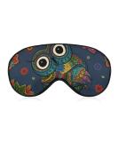 Boho Owl Vintage Sleep Mask | Soft Eye Mask with Adjustable Strap | Ethnic Floral Blindfold for Comfortable Sleeping | Perfect Gift - Buy Online on GoSupps.com