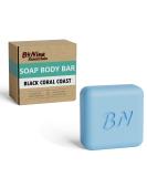 Natural Soap Bar for Men - Deep Cleansing Coconut Oil & Cocoa Butter - Hydrating & Nourishing for All Skin Types - 4.5 oz Black Coral Coast - Buy Online on GoSupps.com