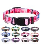 Mihqy Adjustable Soft Dog Collar - Bohemian Floral Design for Small Medium & Large Dogs (Pink Flowers L: 38-63 cm) - Buy Online on GoSupps.com