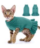 Alagirls Winter Dog & Cat Sweater - Soft Warm Clothing for Small Dogs & Puppies | Peacock Green Vest for Teddy Dackel Yorkie & Bulldog - Buy Online on GoSupps.com