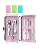 YWQ 3 Pack Manicure Set - Stainless Steel Nail Clipper Set with Case - Great Gifts for Women, Men, Girls - Personal Pedicure Kit for Travel - Pink, Blue, Green - Buy Online on GoSupps.com