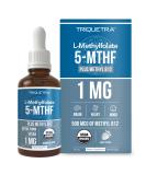 Organic Methyl Folate 1000 mcg + Methyl B12 Cofactor (300 Servings)  Metabolically Active 5-MTHF Form, Organic Berry Flavor, Liquid Sublingual Form  Mood, Cognition, Methylation, Pregnancy - Buy Online on GoSupps.com