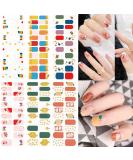 NAILDOKI Nail Stickers - 6 Sheets x 22 Pieces Full Wraps Self-Adhesive Gel Nail Art Decals - Buy Online on GoSupps.com
