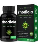 Rhodiola Rosea Capsules | 120 Rosavin Plus Salidrosides | Siberian Rhodiola Extract Supplement | 300mg Vegan Pills for Energy, Stress Relief, Mood Support & Focus - Buy Online on GoSupps.com