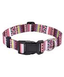 Buy Mihqy Adjustable Dog Collar - Soft & Comfortable Bohemian Design for Small Medium & Large Dogs (Pink 25-40 cm) - Buy Online on GoSupps.com