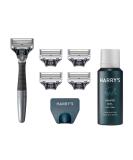 Harry's Men's Razor Set - 5 Blade Refills, Travel Cover & Charcoal Shave Gel | 8 Piece Set - Buy Online on GoSupps.com