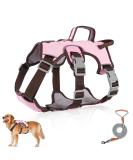Multi-Purpose Dog Harness & Leash Set - Outbreak-Proof Anti-Train Safety Harness for Small & Medium Dogs (Pink M) - Buy Online on GoSupps.com