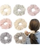 7 Pcs Big Hair Drying Scrunchies Thick Fuzzy Scrunchy Frizz Free Scrunchies Hair Light Bobbles Ropes Traceless Faux Fur Hair Ties Accessories - Buy Online on GoSupps.com