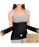 3 in 1 Postpartum Belly Support Recovery Wrap - Slimming Girdle & Waist Shaper for Postpartum & Pregnancy - Midnight Black XL - Buy Online on GoSupps.com