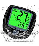 SPGOOD Bicycle Computer Wireless 19 functions IP54 Waterproof with backlit displayed display bicycle tacho automatic start/stop bicycle speedometer tissue wireless speedometer bike black (black) - Buy Online on GoSupps.com