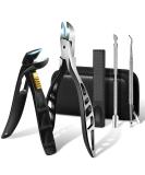LEYOUFU Angled Head Nail Clippers for Seniors - Ergonomic Toenail & Finger Nail Clipper for Thick Nails with Safety Lock | Podiatrist Ingrown Toenail Tools Kit Gifts for Men & Women - Buy Online on GoSupps.com