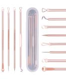 Ducare Blackhead Remover Set - 4-Piece Professional Comedone Extractor Kit for Acne & Pimples - Gold Facial Care Case - Buy Online on GoSupps.com