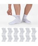 LIN Diabetic Socks for Men & Women | Non-Binding Circulatory Extra Wide Top | Edema Neuropathy Lymphedema | 12 Pairs Quarter/White (Size 13-15) - Buy Online on GoSupps.com