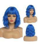 Establishment Short Blue Wig for Women | Ombre Bob with Dark Roots | Natural Synthetic Hair for Everyday Party & Cosplay (10 Inches) - Buy Online on GoSupps.com