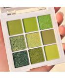MAEPEOR Olive Green Eyeshadow Palette - 9 Stunning Colors for Longlasting, Waterproof Shimmer - Perfect for Girls and Women - Buy Online on GoSupps.com