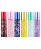 Alledomain 6Pcs 10ml Essential Oil Roller Bottles Refillable Empty Colorful Printed Frosted Glass Roll on Bottles Clear Roll Bottles with Stainless Steel Roller Balls Include 1 Dropper & Opener - Buy Online on GoSupps.com
