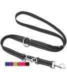Dey Premium Dog Leash Nylon 2m | Reflective | 3-Way Adjustable for All Dog Sizes | Available in Multiple Colors | Doubleein Tow & Fire Leash - Black L (2.5 x 200 cm) - Buy Online on GoSupps.com