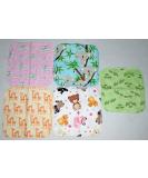 Set of 5 Wildlife Babies 1 Ply Printed Flannel 8x8 Inches Little Wipes - Buy Online on GoSupps.com