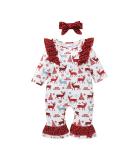 Loalirando Baby Christmas Romper Jumpsuit 3-6 Months - Reindeer Design | Xmas Outfit for Newborns and Toddlers - Buy Online on GoSupps.com