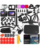 Husiway Gopro Hero 11/10/9 Black Accessories Kit - Waterproof Housing, Silicone Case, Glass Screen Protector Bundle for Action Camera - Buy Online on GoSupps.com