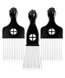 CAREHOOD 3 Pack Metal Hair Pick Set for Curly Hair - Wide Tooth Afro Pick for Men and Women - Hair Styling Tool for Wig, Braid, and Detangling - Buy Online on GoSupps.com