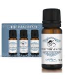 Essential Oils Set - 100% Natural Fragrance Oils | Four Thieves Lavender & Eucalyptus | Health Optima Natura - 3x10ml - Buy Online on GoSupps.com