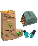 AimGrowth 30 Gallon Heavy Duty Brown Paper Lawn and Leaf Bags with 20 GAL Dustpan-Type Bag - 10 Count | Tear Resistant Yard Waste Bags - Buy Online on GoSupps.com