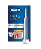 Oral-B Pro 3 3000 CrossAction Electric Toothbrush - 3 Cleaning Modes 360 Pressure Sensor Gift for Men & Women - Blue - Buy Online on GoSupps.com