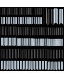 1000 Pieces Extra Long C Curve Half Cover Clear Acrylic Nail Tips - Perfect for DIY & Salon Use | Depth C/U Curved Straight & Square French Nail Forms - Buy Online on GoSupps.com