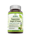 Herbal Secrets Peppermint Ginger Fennel Softgels 120ct (Non-GMO) - Digestive Support & Vitality - Soothes Upset Stomach - Buy Online on GoSupps.com