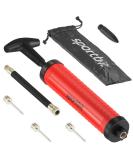 SPORTBIT Ball Pump with Needles, Nozzle, Extension Hose & Pouch - Ideal for Sports Balls, Basketball, Volleyball, Football, Soccer, Swim Inflatables - Buy Online on GoSupps.com