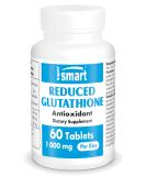 Reduced Glutathione (GSH) 1000 mg - Vegan Antioxidant Supplement with Vitamin C - Gluten-Free Tripeptide for Optimal Health - Supersmart - Buy Online on GoSupps.com