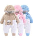 Newborn Baby Cartoon Bear Snowsuit Winter Coat Fleece Hooded Romper Jumpsuit 3-6 Months - Khaki Dog - Buy Online on GoSupps.com