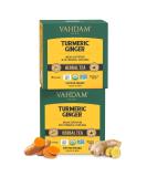 Vahdam Teas Herbal Tea Turmeric Ginger Caffeine Free 15 Infusion Bags 1.06 oz (30 g) - Buy Online on GoSupps.com