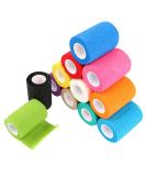 12 Roles of self -adhesive bandage adhesive bandage elastic self -adhering bandage non -woven bandage for stretch athletes wrist ankle pet grooming (7.5cm x 4.5m) 7.5cm - Buy Online on GoSupps.com