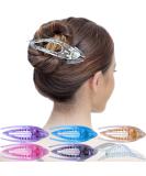 Buy RC Roche 6-Piece French Curved Hair Clips - High Quality Non-Sliding Hair Clamps for Women & Girls - Transparent & Durable Hair Accessories - Buy Online on GoSupps.com