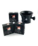 G.B.S Natural Shaving Soap Kit - All-Natural Beard Care for Men | Sandalwood & Cedar Pine Shaving Soaps in Stylish Black Shaver Mug - Buy Online on GoSupps.com