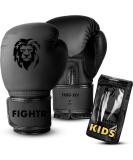 Fightr Children s Boxing Gloves | Maximum Protection for Kids | 04-06 oz Junior Gear for Boxing MMA Muay Thai & Kickboxing | Includes All-Black Carrying Bag - Buy Online on GoSupps.com