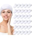 30 Pack Spa Headband Spa Facial Headband Spa Headband Bulk for Washing Face Makeup Headband for Shower Bath Sport Wrap Girls Headband Polyester Adjustable Towel with Hook and Loop Non Slip(White) - Buy Online on GoSupps.com