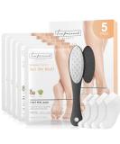 Foot Care Set - 5 Pairs La. Personal Foot Masks Peeling Socks & Heel Repair for Calluses & Dry Skin - Buy Online on GoSupps.com