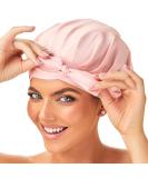 Silk Bonnet  100% Mulberry Silk Sleep Cap Breathable & Adjustable Sleeping Caps Silk Hair Wrap Women Night Cap for Curly Hair with Elastic Tie Band Silk Satin Turban (Pink) - Buy Online on GoSupps.com