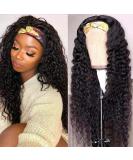 22 Inch Deep Wave Headband Wig | Brazilian Virgin Human Hair | Glueless Machine Made Non Lace Front Wig | 150% Density for Black Women - Buy Online on GoSupps.com