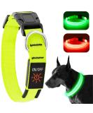 KOSKILL LEEGELSBAND Dog Rowable USB LED dog collar waterproof bright dog collar adjustable super bright for medium -sized dogs (green M) Green M - Buy Online on GoSupps.com
