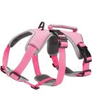 Belpro Multi-Purpose Dog Harness for Large Dogs No Pulling Reflective Adjustable Vest with Durable Handle XL Pink (1 Pack) - Buy Online on GoSupps.com