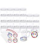 24 Pack 6oz Slime Containers with White Lids and Stickers - Mini Storage for DIY Slime Making and Crafts - Buy Online on GoSupps.com