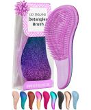 Lily England Detangle Hair Brush for Curly, Straight & Thick Hair - Gentle Detangling Hairbrush for Kids & Women - Flexible Bristles - Purple Glitter/Pink/Purple - Buy Online on GoSupps.com