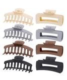 Mehayi 8 Pack Large Matte Hair Claw Clips - Non-Slip Strong Hold for Women and Girls - Acrylic Hair Clamps - Fashion Hair Styling Accessories - 8 Pieces - Buy Online on GoSupps.com