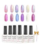 Pearl Gel Nail Polish | 6 Shimmer Colors - UV LED Soak Off | Mermaid Effect DIY Manicure Art for Women - Buy Online on GoSupps.com